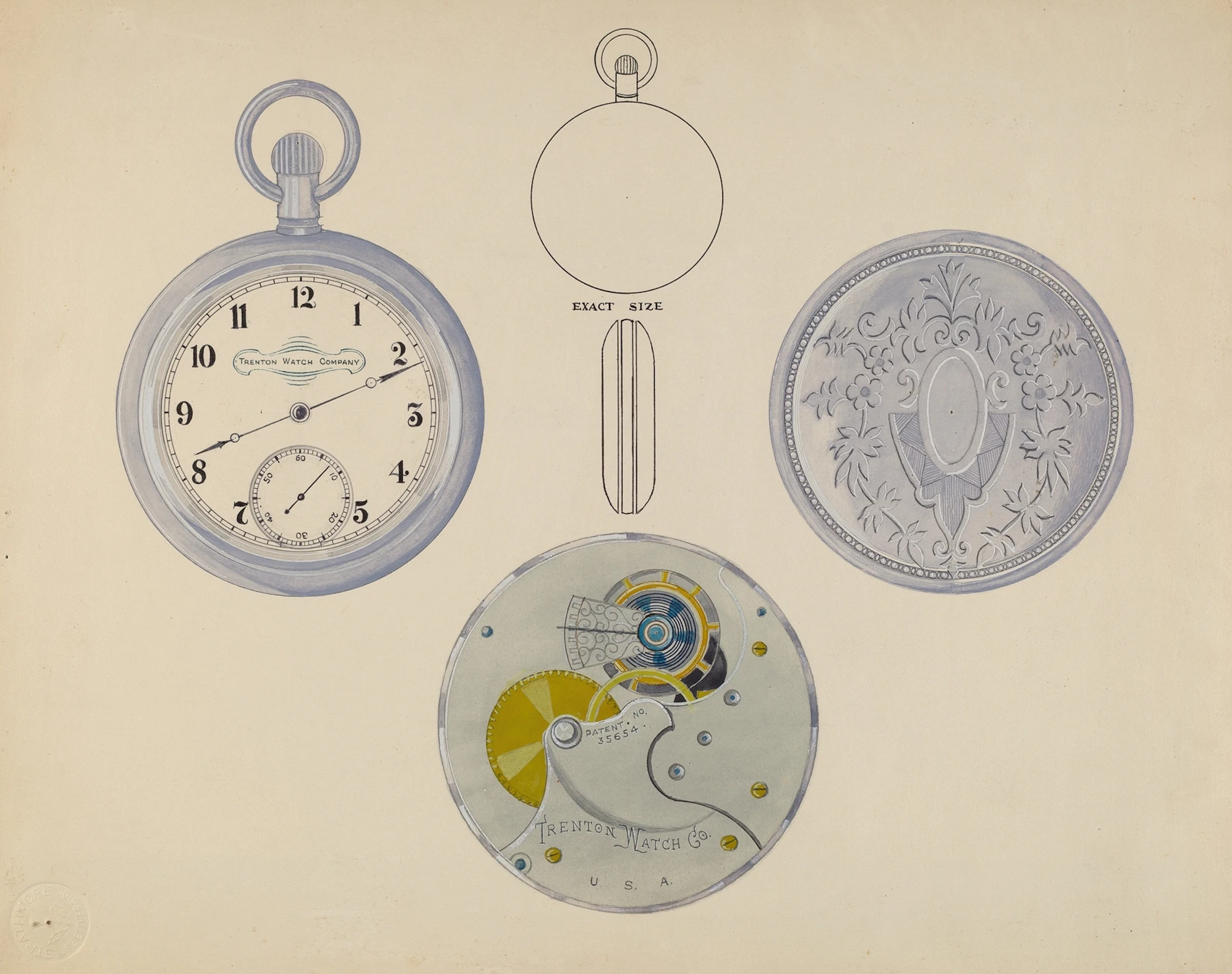 Watch, Dial and Frame (c. 1936). Harry G. Aberdeen