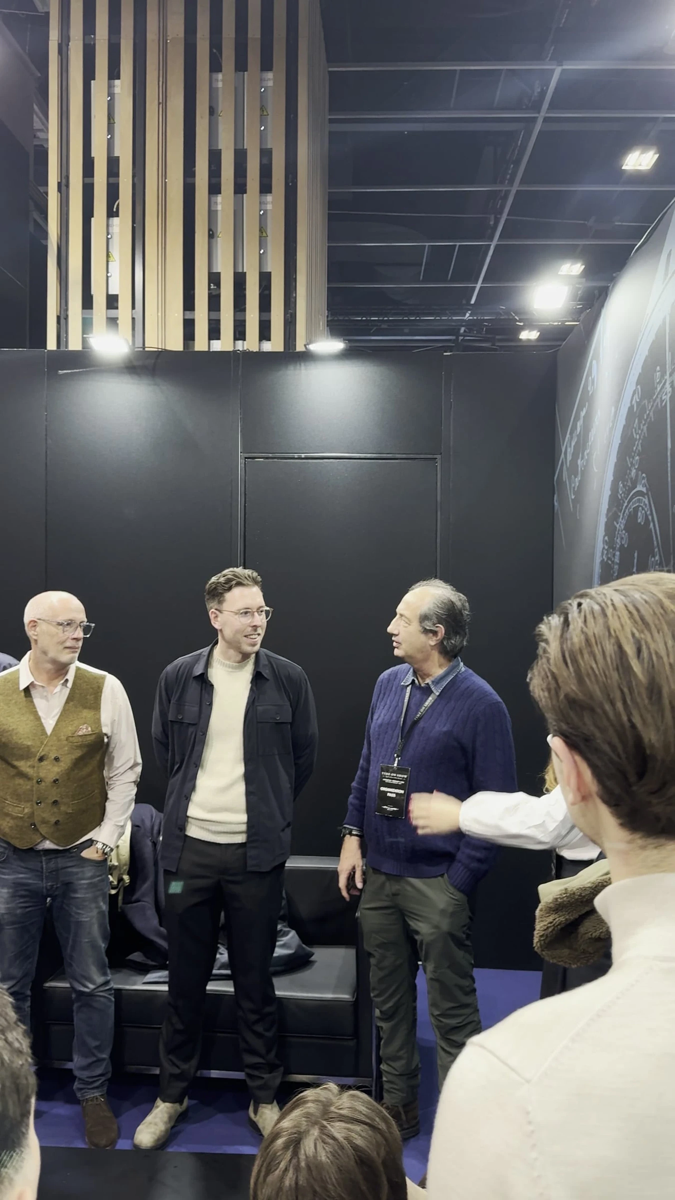 Dealers gathered at a stand at Time On Show